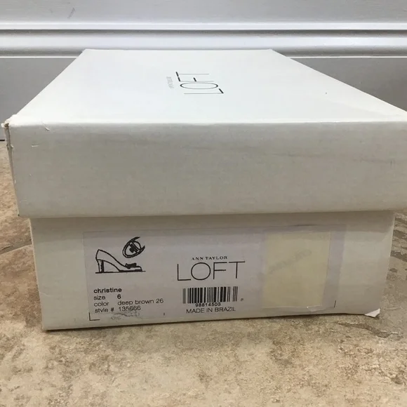 LOFT Crocodile High Heeled Loafer Style Shoes NWOT - Picture 7 of 7